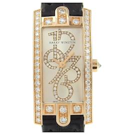 Harry Winston Avenue C Mini AVCQHM16 Quarzo Quadrante Argento