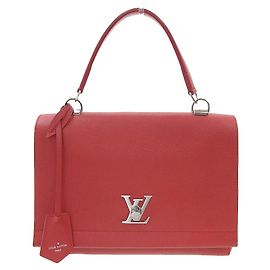 Louis Vuitton Lockme 2 Handtasche aus Kalbsleder rubinrot M50363