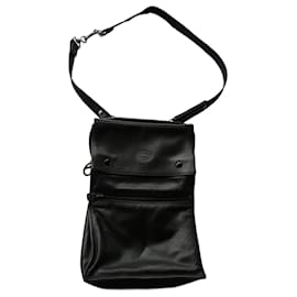 Borsa a tracolla Longchamp in pelle di agnello nera