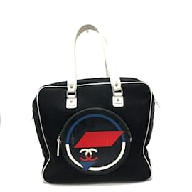 Borsa a spalla in tessuto nero Chanel