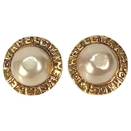 Vintage Gold Clip Ohrringe von Chanel