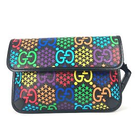 Borsa a tracolla nera multicolore Gucci 598113