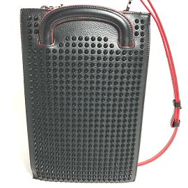 Borsa a spalla in pelle nera Christian Louboutin