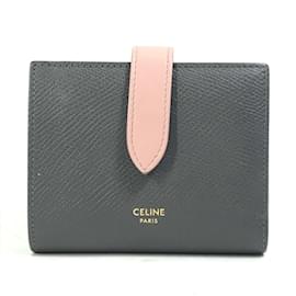 Céline Bicolor kompaktes Dreifach-Portemonnaie Celine