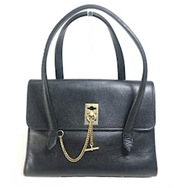 Céline Borsa in pelle nera vintage Celine