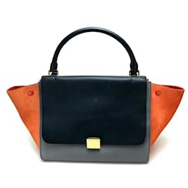 Céline Borsa a spalla in pelle nera Celine