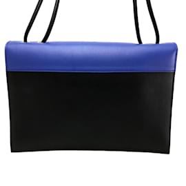 Celine blaue Leder-Clutch - Céline
