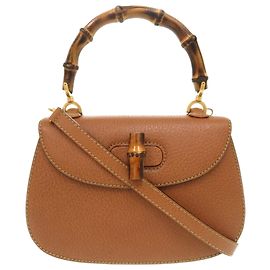 Borsa in pelle Gucci Bamboo