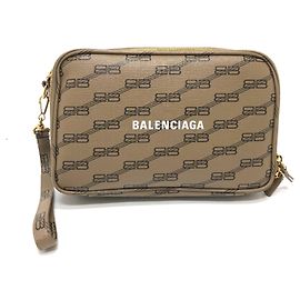 Clutch in pelle marrone Balenciaga