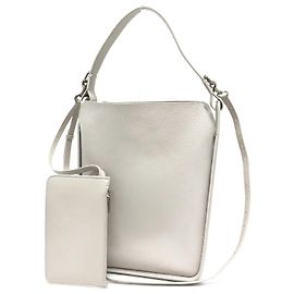 Borsa a spalla in pelle bianca Balenciaga