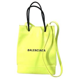 Bolso tote de cuero amarillo Balenciaga
