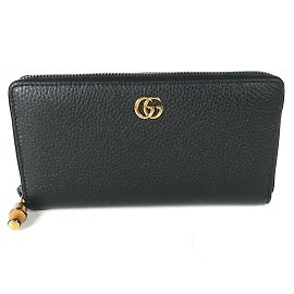 Portafoglio lungo Gucci GG Marmont in bambù