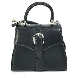 Borsa a spalla in pelle nera Gucci