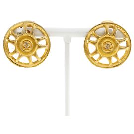 Orecchini a clip placcati oro Chanel del 1997