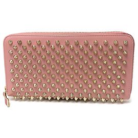 Christian Louboutin Langer Geldbeutel aus rosa Leder