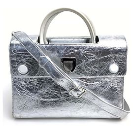 Borsa a mano metallica argento Christian Dior
