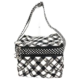 Borsa a spalla in tessuto bianco Chanel
