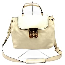 Borsa a spalla in pelle beige Chloé