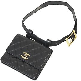 Borsa a vita Chanel Matelassé 70 Nera