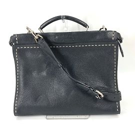 Fendi 7VA406 Black Leather Handbag