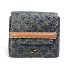 Céline Celine Brown Leather Bi-Fold Wallet