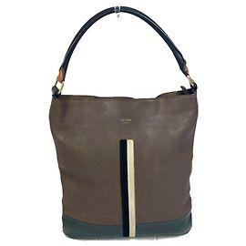 Céline Borsa a spalla in pelle marrone Celine