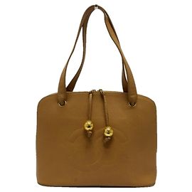 Borsa tote in pelle beige Chanel