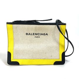 Borsa a spalla in pelle gialla Balenciaga