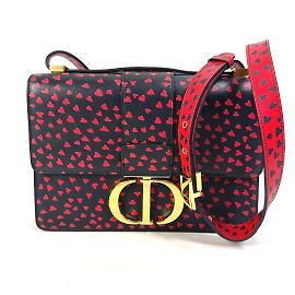 Borsa a tracolla Christian Dior con logo a forma di cuore