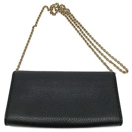 Borsa a spalla in pelle nera Christian Dior