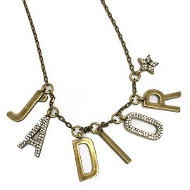 Collana in strass placcata oro Christian Dior