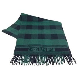 Stola in lana verde Christian Dior