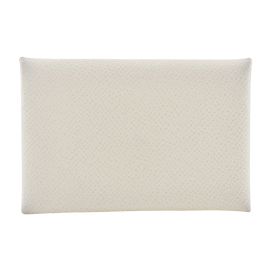 Hermès Tarjetero Hermes Calvi en cuero Epsom blanco