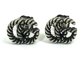 Orecchini in argento con logo GG Marmont di Gucci