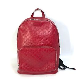 Roter Leder-Rucksack von Gucci
