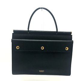 Borsa in pelle nera Burberry