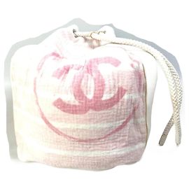 Sac à main en coton rose Chanel