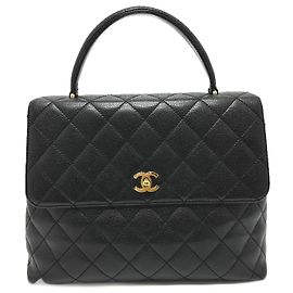 Borsa in pelle nera Chanel A12397