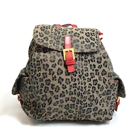 Fendi Rucksack in Braun und Rot