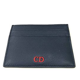 Christian Dior Dior Homme Navy Leather Card Case