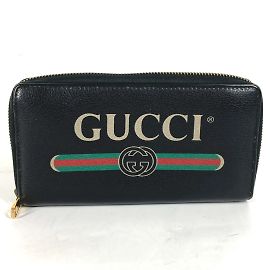 Gucci Black Leather Long Wallet