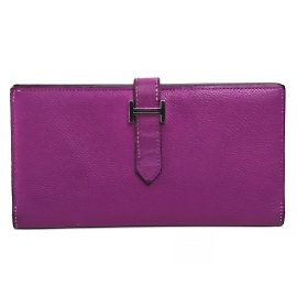 Hermès Portafoglio Lungo Hermes in Viola Ciclamen