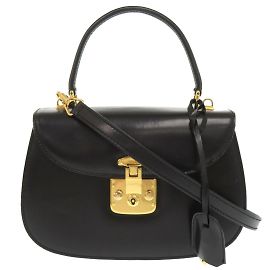 Gucci Ladylock Leather Handbag