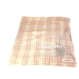 Stola a quadri rosa Burberry