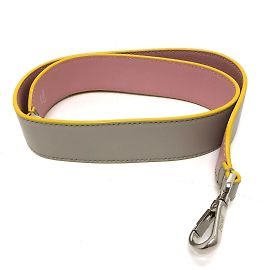 Portafoglio in pelle grigia Fendi con catena/spalla