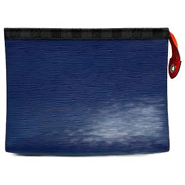 Clutch Pochette Voyage MM Blu Navy Louis Vuitton