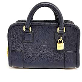 Borsa a mano Loewe Micro Mini Amazona blu navy