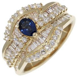 Autre Marque Au750 Saphir-Diamantring