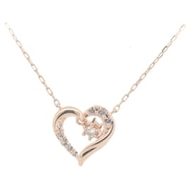 4℃ Diamond Semi-Translucent Stone Necklace K10PG Necklace - Autre Marque