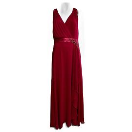 Jenny Packham Abendkleid aus Chiffon und Satin "Lilly" in kirschrot